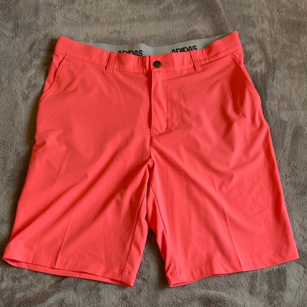Adidas Men's Vibrant Coral Athletic Shorts